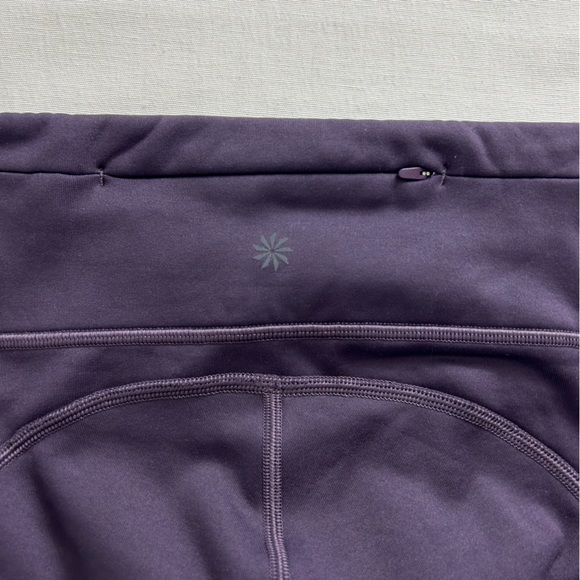Athleta Womens Plum Purple Primaloft Alpine Valley Leggings size XS Fleece Lined - Picture 11 of 15